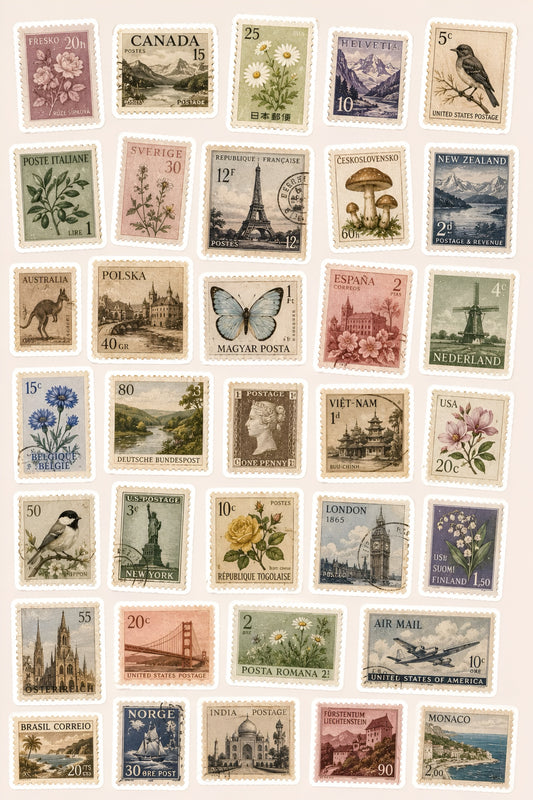 Postage Stamps Sticker Pack
